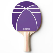 Personalisiertes Lavendel-Ping-Pong-Schläger mit N