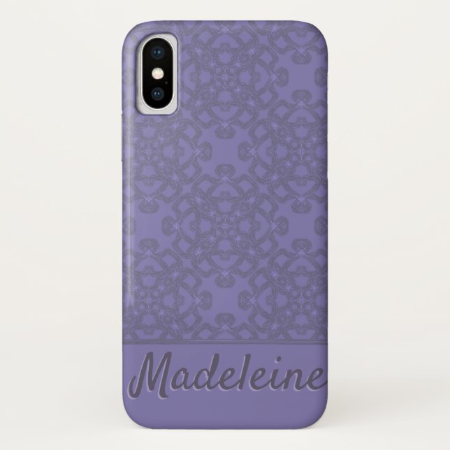 Personalisiertes Lavendelmuster Case-Mate iPhone Hülle (Rückseite)