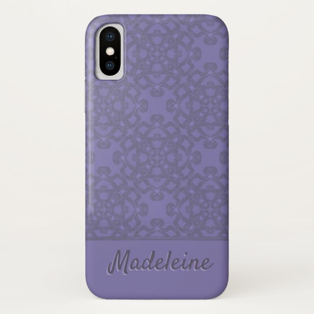 Personalisiertes Lavendelmuster Case-Mate iPhone Hülle (Rückseite)