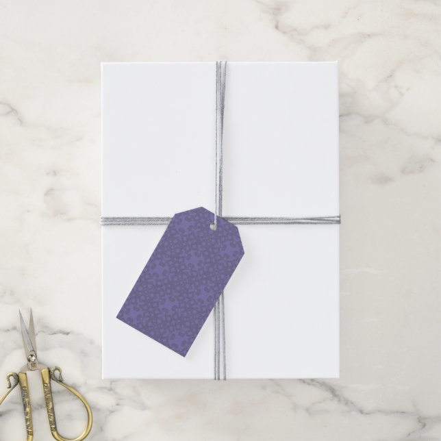 Personalisiertes Lavendelmuster Geschenkanhänger (Mit Garn)