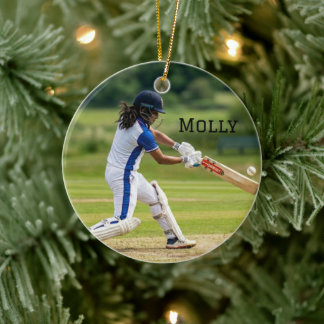 Personalisiertes Leben als Cricket-Mum Leben Foto  Keramik Ornament
