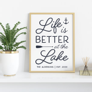 Personalisiertes Leben am Lago Print besser Poster