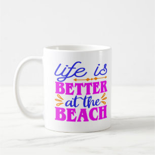 Personalisiertes Leben am Strand Kaffeetasse