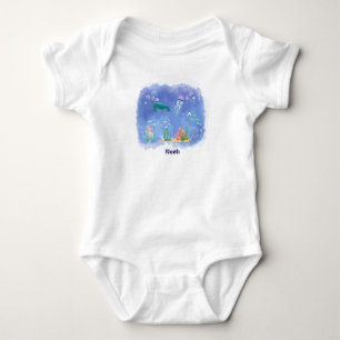 Personalisiertes Leben im Wasser Baby Strampler