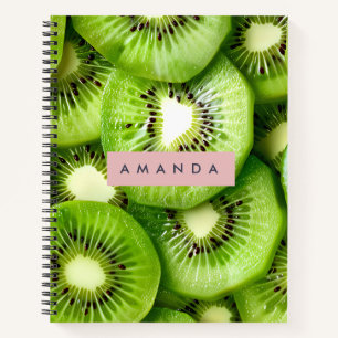 Personalisiertes Lebendiges Kiwifrucht-Design Notizbuch