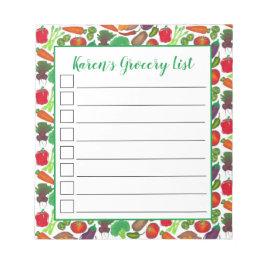 Personalisiertes Lebensmittelgeschäft Gartenvegeta Notizblock