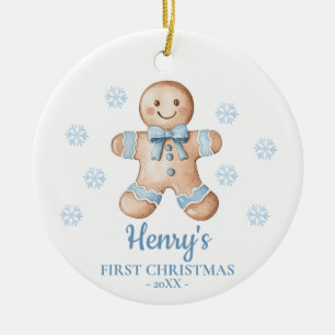 Personalisiertes Lebkuchen-Weihnachten für Babys e Keramik Ornament