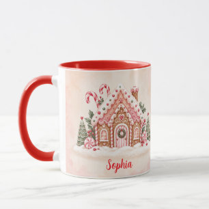 Personalisiertes Lebkuchenhäuschen Familienweihnac Tasse