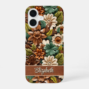 Personalisiertes Leder mit Prägedruck iPhone 16 Hülle