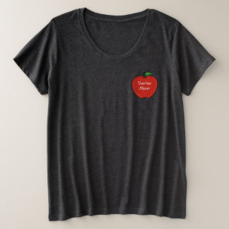 Personalisiertes Lehrer-Apple-Shirt Große Größe T-Shirt