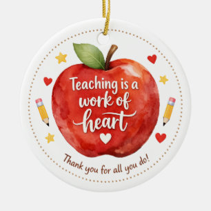 Personalisiertes Lehrer-Dankeschön-Ornament Keramik Ornament