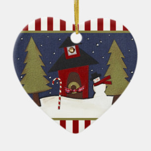 Personalisiertes Lehrer-Feiertagsgeschenk Keramik- Keramik Ornament