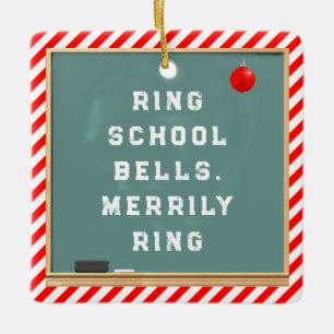 Personalisiertes Lehrer-Feiertagsgeschenk Keramikornament