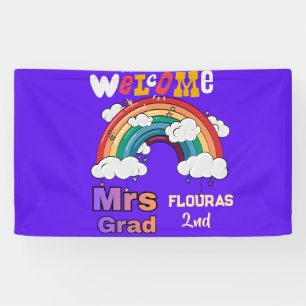 Personalisiertes Lehrer-Willkommens-Regenbogen-Kla Banner