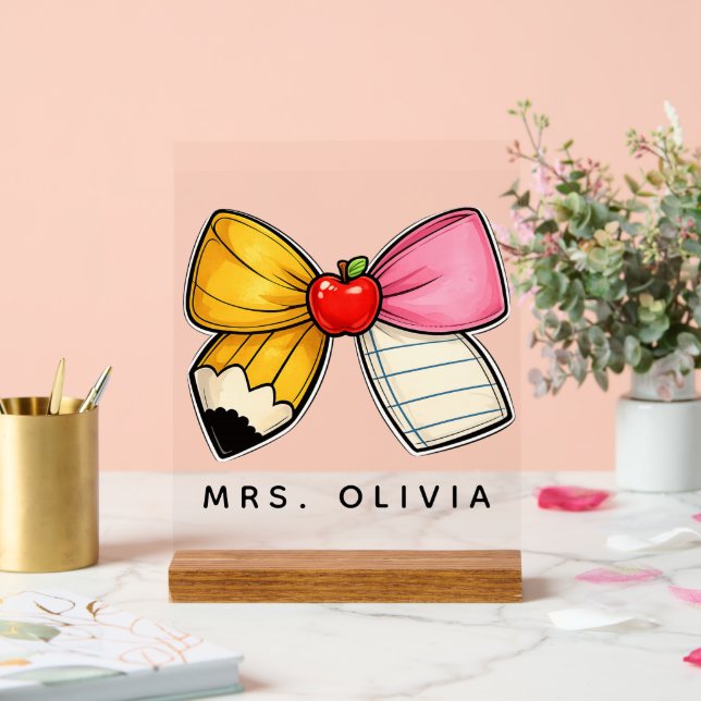 Personalisiertes Lehrergeschenk | Benutzerdefinier Acrylschild (Hochzeit)