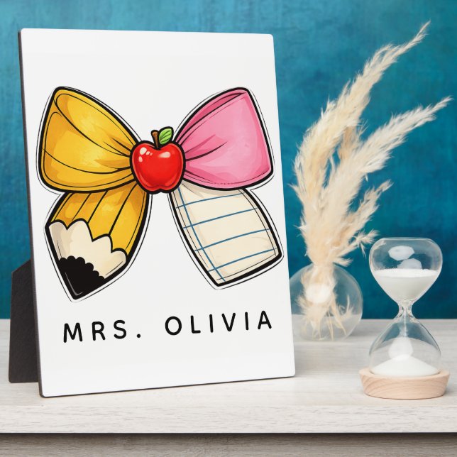 Personalisiertes Lehrergeschenk | Benutzerdefinier Fotoplatte (Seite)