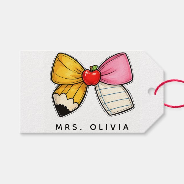 Personalisiertes Lehrergeschenk | Benutzerdefinier Geschenkanhänger (Vorderseite (Horizontal))