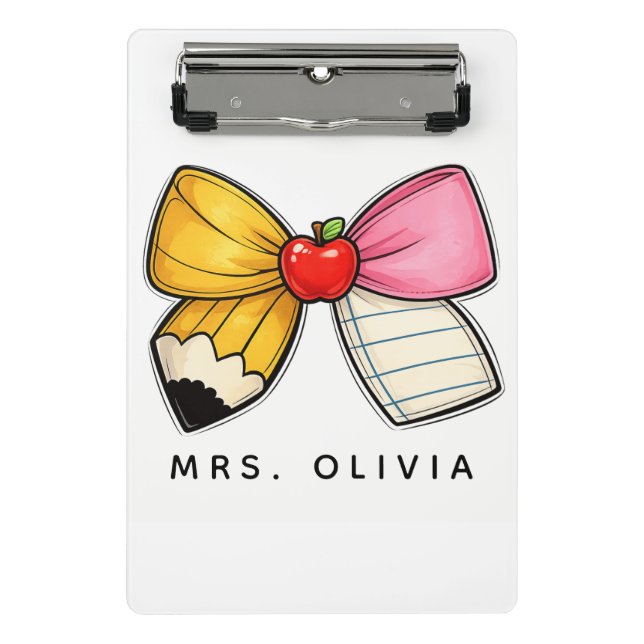 Personalisiertes Lehrergeschenk | Benutzerdefinier Mini Klemmbrett (Vorderseite)