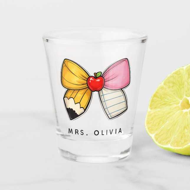 Personalisiertes Lehrergeschenk | Benutzerdefinier Schnapsglas (Vorderseite)