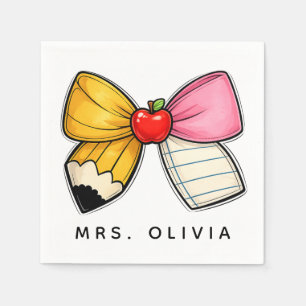 Personalisiertes Lehrergeschenk Benutzerdefinier Serviette