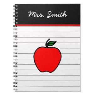 Personalisiertes Lehrerpinktes Apfel Notizbuch Ges Notizblock