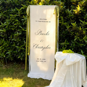 Personalisiertes Leinen-Willkommensschild – Maßges Banner