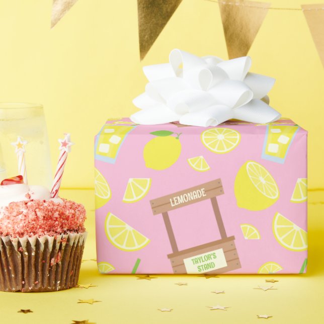 Personalisiertes Lemonade Standwackelpapier Geschenkpapier (Geburtstagsparty)