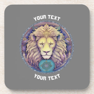 PERSONALISIERTES LEO ZODIAC-SIGN GETRÄNKEUNTERSETZER