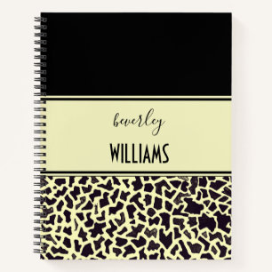 Personalisiertes Leopard-Cream-Spiralnotizbuch Notizbuch