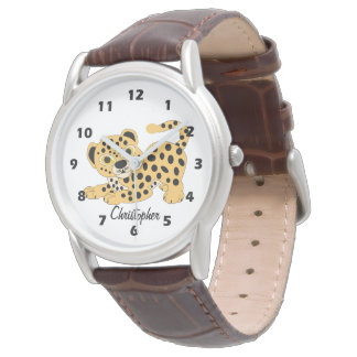 Personalisiertes Leopard-Design Armbanduhr