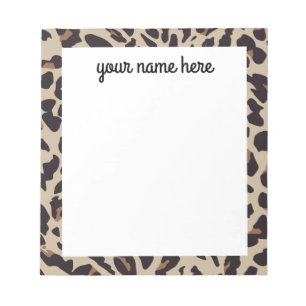 Personalisiertes Leopard-DruckNotepad Notizblock