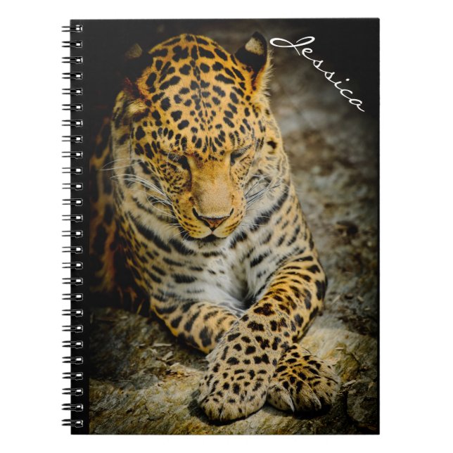 Personalisiertes Leopard-Notebook Notizblock (Vorderseite)