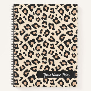 Personalisiertes Leopard Print SpiralNotebook Notizbuch