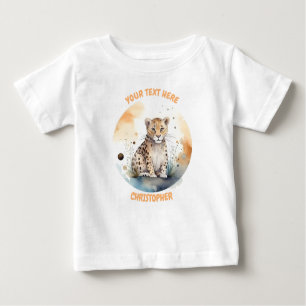 Personalisiertes Leopard-T-Shirt Baby T-shirt