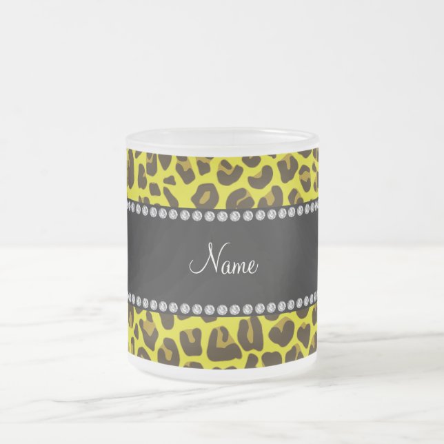 Personalisiertes Leopardenmuster Mattglastasse (Mittel)