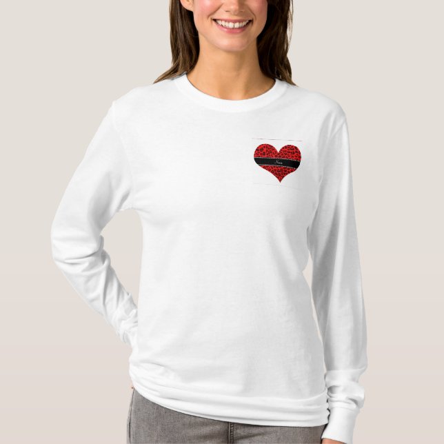 Personalisiertes Leopardenmuster T-Shirt (Vorderseite)