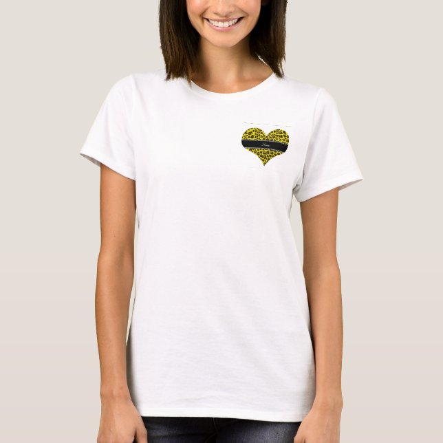 Personalisiertes Leopardenmuster T-Shirt (Vorderseite)