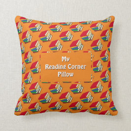 Personalisiertes LESEN VON CORNER BOOKS Orange Kissen