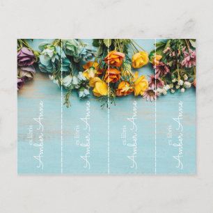 personalisiertes Lesezeichen ex libris geschnitten Postkarte