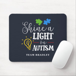 Personalisiertes Leuchte ein Licht auf Autismus Mousepad