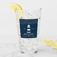 Personalisiertes Leuchtturm Nautical Blue