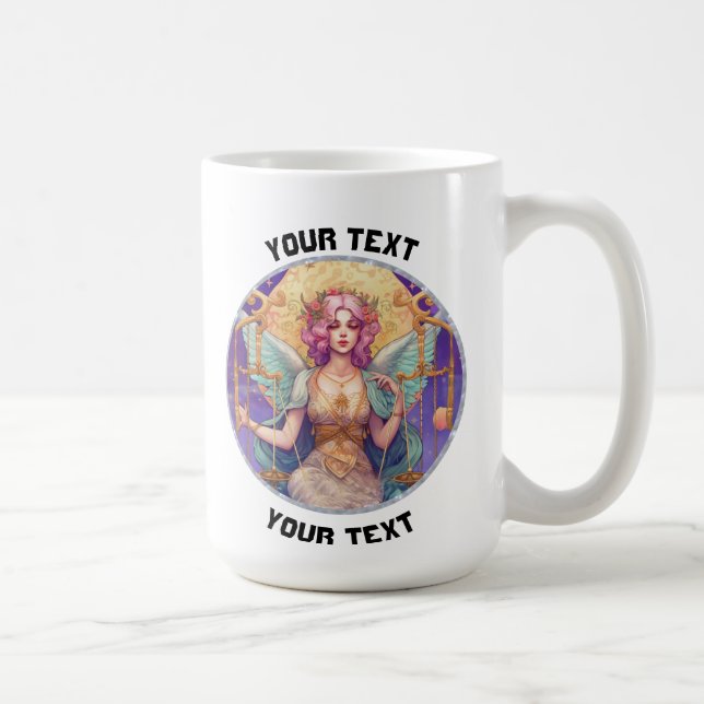 PERSONALISIERTES LIBRA ZODIAC-SIGN KAFFEETASSE (Rechts)