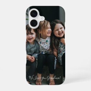 Personalisiertes Lieb Dich Oma Foto handschriftlic iPhone 16 Hülle