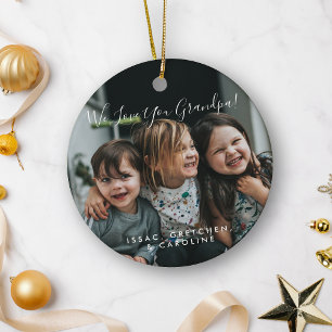 Personalisiertes Lieber Opa Foto handgeschrieben Keramik Ornament