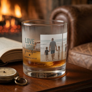 Personalisiertes Lieber Opa Foto Whiskyglas