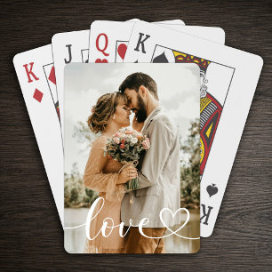 Personalisiertes Liebesherz-Foto  Spielkarten