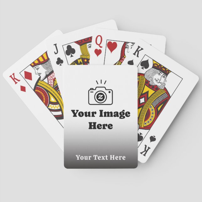 Personalisiertes Lieblingsfoto mit Text Spielkarten (Rückseite)