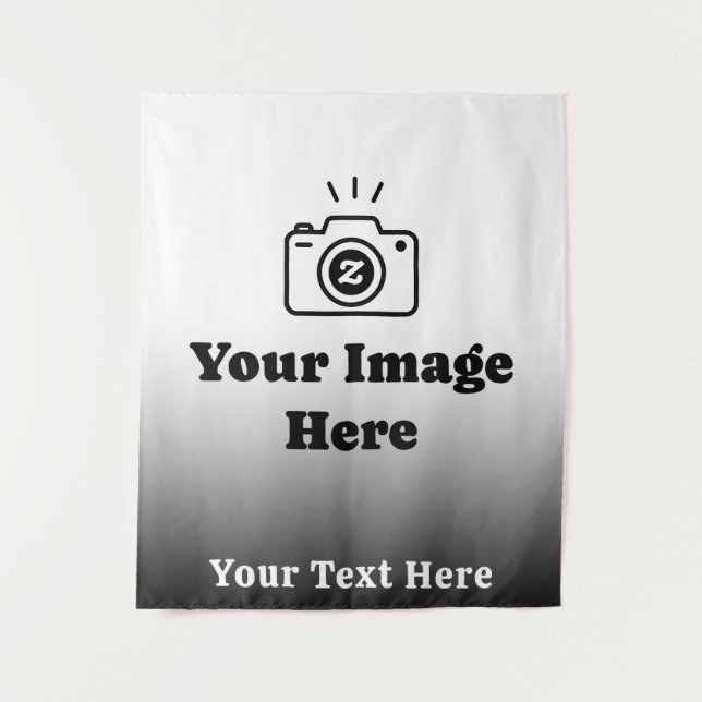 Personalisiertes Lieblingsfoto mit Text Wandteppich (Vorderseite)
