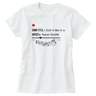 Personalisiertes Lieblingslied Titel T-Shirt