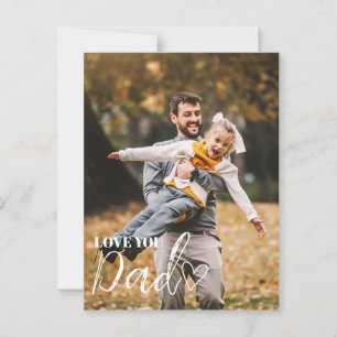 Personalisiertes Liebst Du Papa Foto Postkarte